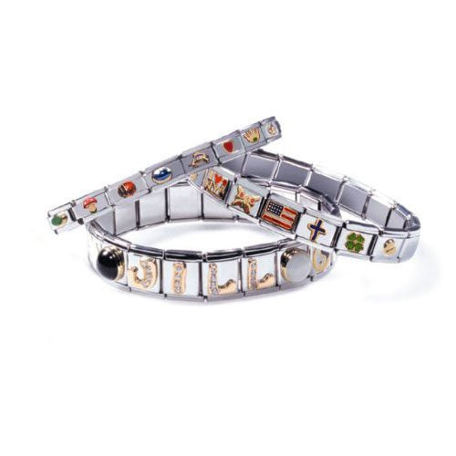 Kiss Me On Lips Italian Link Bracelet Charm - Sexy Sparkles Fashion Jewelry - 2