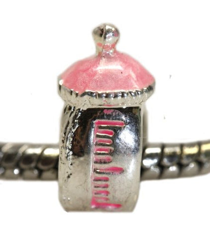 Pink Baby Bottle For Snake Chain Charm Bracelet - Sexy Sparkles Fashion Jewelry - 2