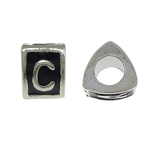 Letter  "C" Triangle Spacer European European Bead Compatible for Most European Snake Chain Charm Bracelet - Sexy Sparkles Fashion Jewelry - 1