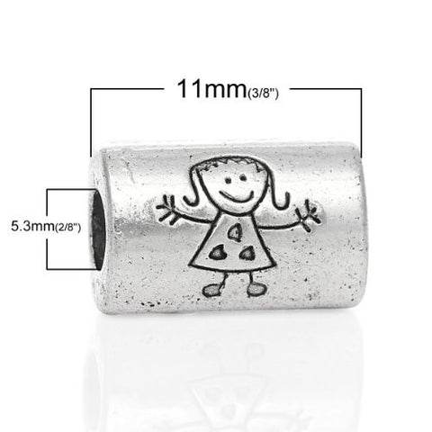 Little Girl Charm Bead Compatible with Snake Chain Charm Bracelet - Sexy Sparkles Fashion Jewelry - 2