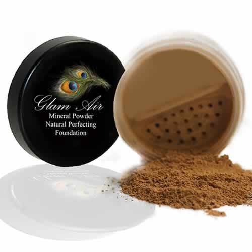 Glam Air Mineral Foundation, Natural Perfection Powder Foundation Compare with Bare Minerals and MAC Mineralize (MEDIUM) - Sexy Sparkles Fashion Jewelry - 1