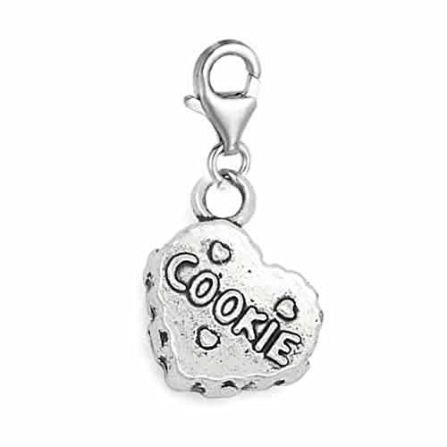 Love Heart Cookie Clip on for Bracelet Charm Pendant for European Charm Jewelry w/ Lobster Clasp - Sexy Sparkles Fashion Jewelry