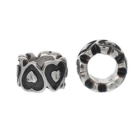 Heart Love Wedding Anniversary Valentines Day Charm European Bead Compatible for Most European Snake Chain Bracelet - Sexy Sparkles Fashion Jewelry - 2
