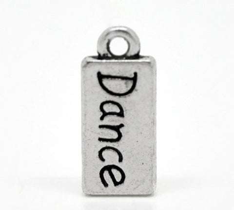 Dance Rectangle Bracelet Necklace Charm Pendant - Sexy Sparkles Fashion Jewelry - 4