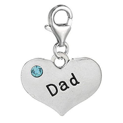 Dad Clip on for Charm Pendant Jewelry w/ Lobster Clasp - Sexy Sparkles Fashion Jewelry