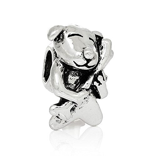 Dog Holding Bone for European Snake chain Charm Bracelet - Sexy Sparkles Fashion Jewelry - 1