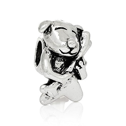 Dog Holding Bone for European Snake chain Charm Bracelet - Sexy Sparkles Fashion Jewelry - 1