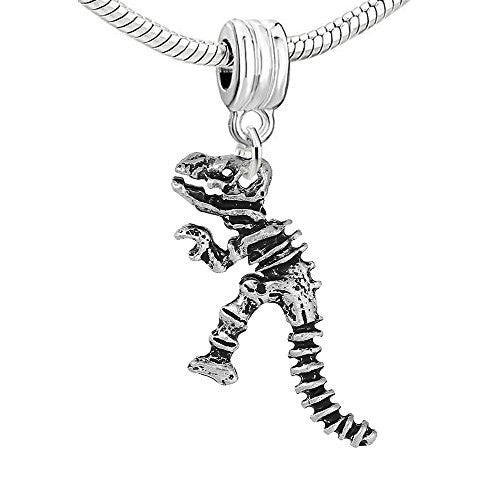 Skeleton Dinosaur Dangle European Bead Compatible for Most European Snake Chain Bracelet - Sexy Sparkles Fashion Jewelry
