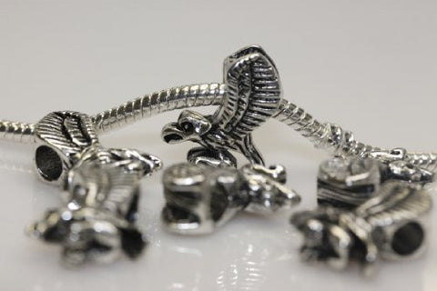 Flying Eagle Charm Spacer European Bead Compatible for Most European Snake Chain Bracelet - Sexy Sparkles Fashion Jewelry - 2