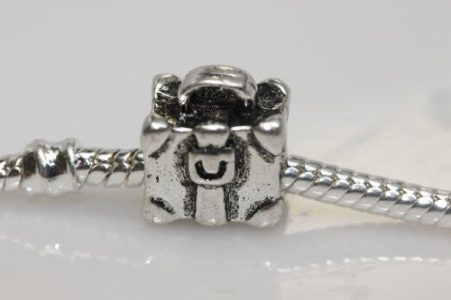 Suitcase Luggage Bag Charm European Bead Compatible for Most European Snake Chain Bracelet - Sexy Sparkles Fashion Jewelry - 1