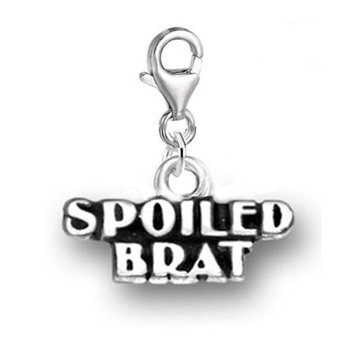 Clip on Spoiled Brat Dangle Pendant for European Clip on Charm Jewelry w/ Lobster Clasp - Sexy Sparkles Fashion Jewelry