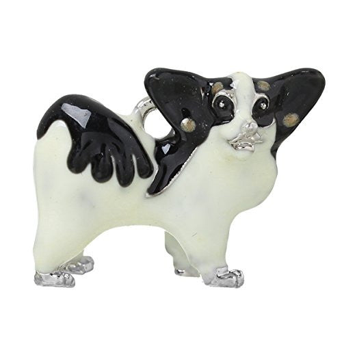 Black & off-white Dog Pendant Charm Bead for Bracelet or Necklace - Sexy Sparkles Fashion Jewelry - 1