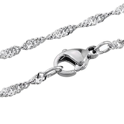 Stainless Steel Ring Chain Necklace with Lobster Clasp - Sexy Sparkles Fashion Jewelry - 2