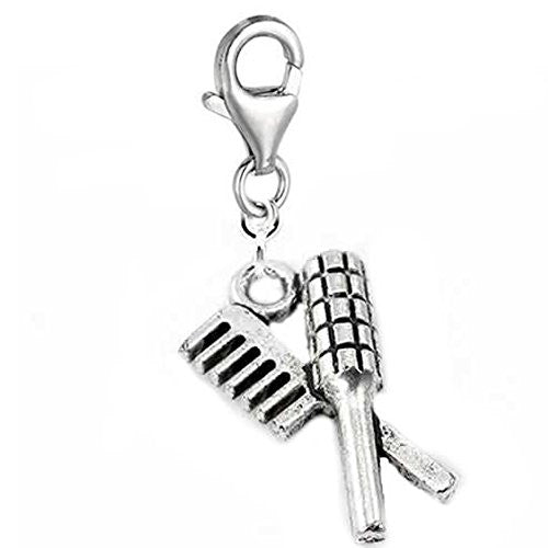 Clip on Combs Dangle Charm Pendant for European Clip on Charm Jewelry w/ Lobster Clasp - Sexy Sparkles Fashion Jewelry
