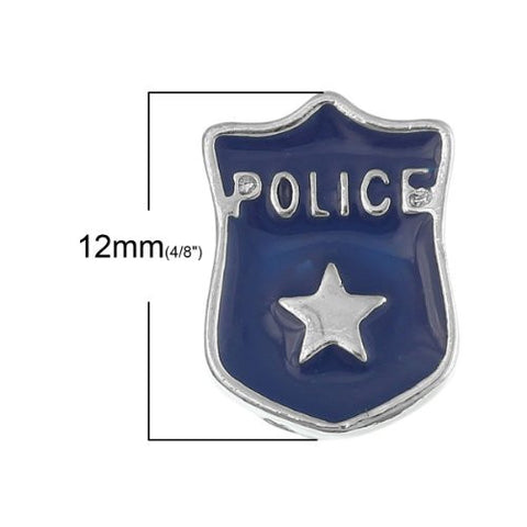 Poice Officer Badge Floating Charms For Glass Living Memory Lockets - Sexy Sparkles Fashion Jewelry - 2