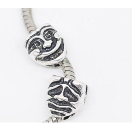 Clown Mask Charm European Bead Compatible for Most European Snake Chain Bracelet - Sexy Sparkles Fashion Jewelry - 1