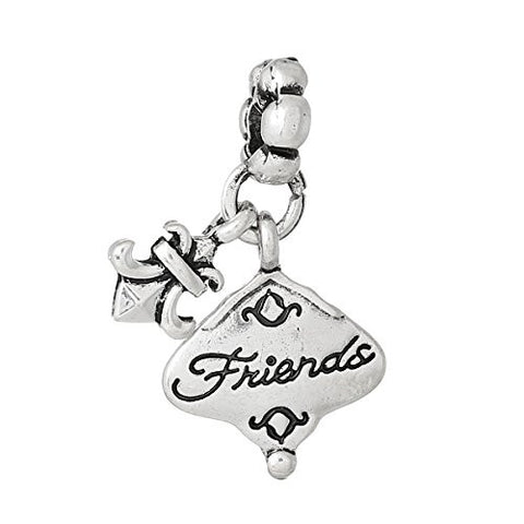 Friends charm for European Snake Chain Charm Bracelet - Sexy Sparkles Fashion Jewelry - 1