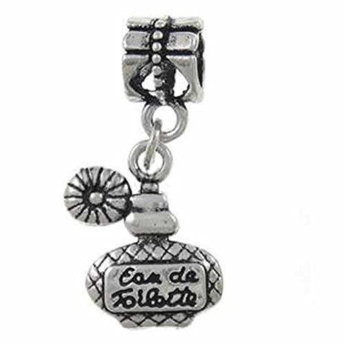 Eau De Toilette Perfume Bottle Dangle European Bead Compatible for Most European Snake Chain Bracelet