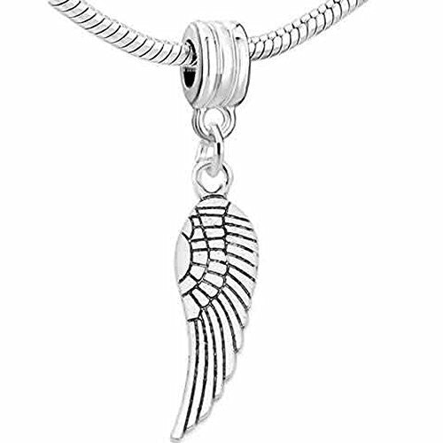 Angel Wing Charm Dangle Spacer European Bead Compatible for Most European Snake Chain Bracelet - Sexy Sparkles Fashion Jewelry - 1