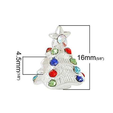 Multi  Christmas Tree w/  Crystals Charm - Sexy Sparkles Fashion Jewelry - 3