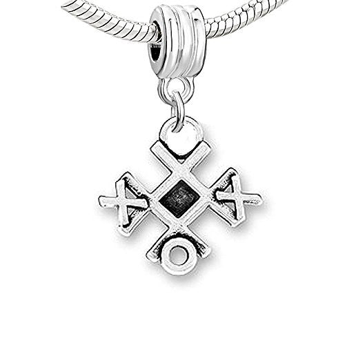 Tic Tac Toe Charm Bead Compatible with European Snake Chain Bracelet - Sexy Sparkles Fashion Jewelry