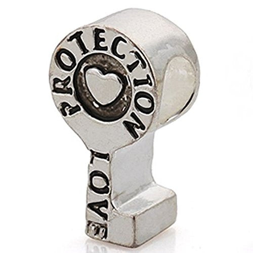 Protection Love Key European Bead Compatible for Most European Snake Chain Charm Bracelet
