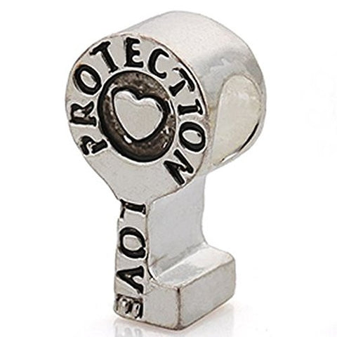 Protection Love Key European Bead Compatible for Most European Snake Chain Charm Bracelet - Sexy Sparkles Fashion Jewelry - 1