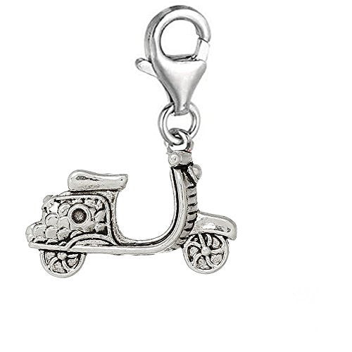 Electromobile Car Clip On Charm Pendant for European Charm Jewelry w/ Lobster Clasp