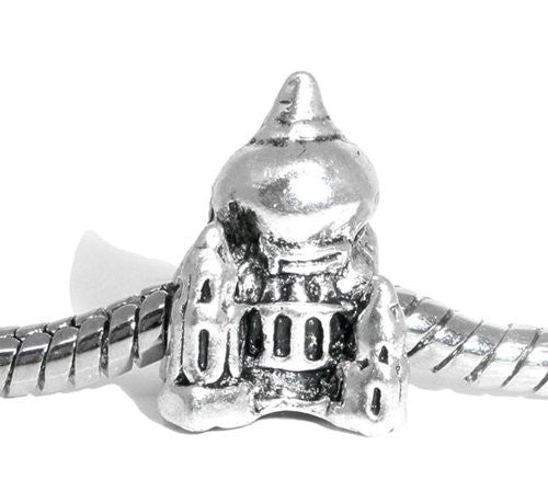 Taj Mahal Bead Charm Spacer European Bead Compatible for Most European Snake Chain Bracelet - Sexy Sparkles Fashion Jewelry