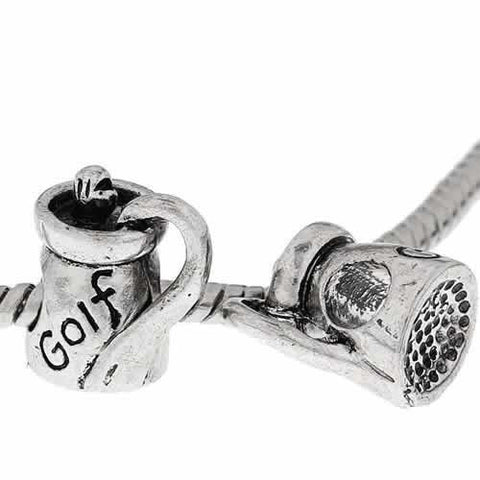 Golf Bag Charm European Bead Compatible for Most European Snake Chain Bracelet - Sexy Sparkles Fashion Jewelry - 4
