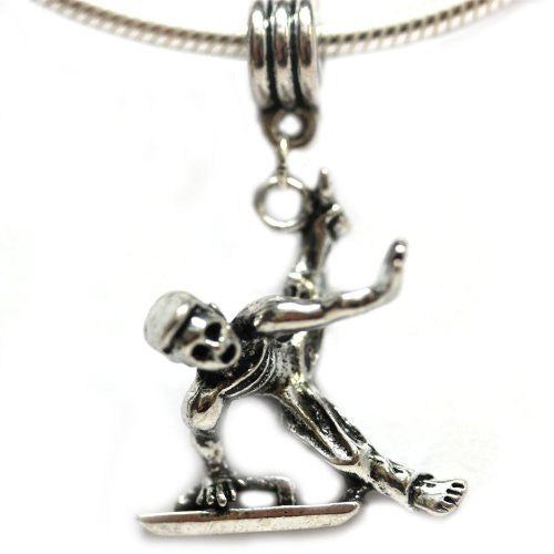 Male Gymnast Dangle Charm European Bead Compatible for Most European Snake Chain Bracelet