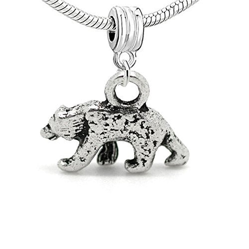2 Sided Polar Bear Walking Dangle Charm European Bead Compatible for Most European Snake Chain Bracelet - Sexy Sparkles Fashion Jewelry
