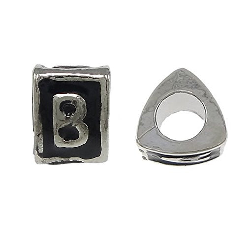 Letter  "B" Triangle Spacer European European Bead Compatible for Most European Snake Chain Charm Bracelet