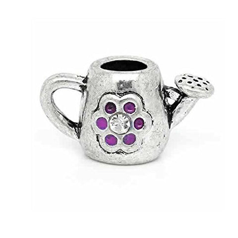 Watering Can for Snake Chain Charm Bracelet Purple - Sexy Sparkles Fashion Jewelry - 1