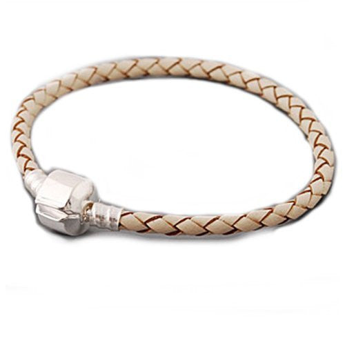 High Quality Real Leather Bracelet Champagne  (7.75")