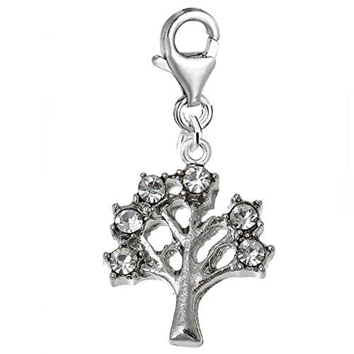 Dangling Family Tree Clip-on Bead for Charm Bracelet or Necklace - Sexy Sparkles Fashion Jewelry