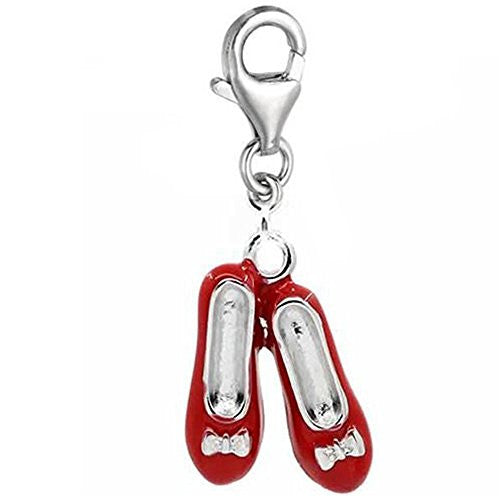 Clip on Shoes Dangle Charm Pendant for European Clip on Charm Jewelry w/ Lobster Clasp - Sexy Sparkles Fashion Jewelry