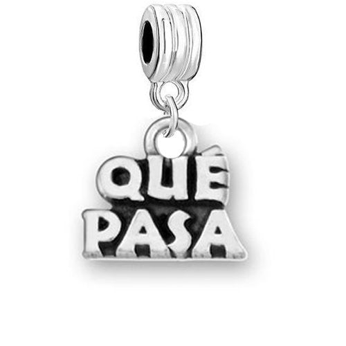 Que Pasa Charm Dangle Bead Compatible with Snake Chain Charm Bracelet - Sexy Sparkles Fashion Jewelry