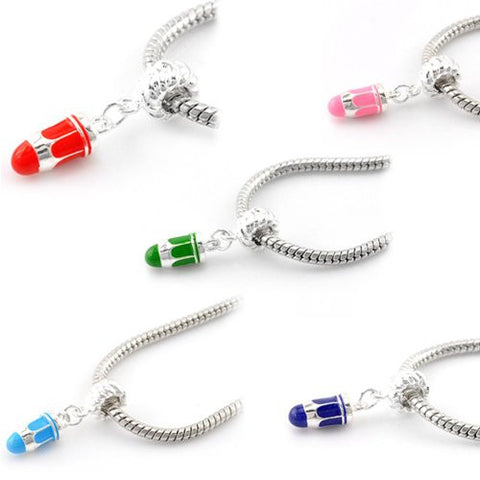Five Crayons Charms for Snake Chain Charm Bracelet - Sexy Sparkles Fashion Jewelry - 1