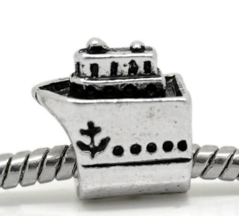 Cruise Ship Theme Charms for Snake Chain Charm Bracelet - Sexy Sparkles Fashion Jewelry - 2