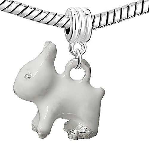 3 D Animal/Pet Bead Compatible for Most European Snake Chain Bracelets (Rabbit)