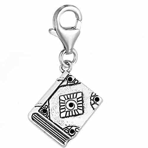 Clip on Fairy Tale Book Charm Dangle Pendant for European Clip on Charm Jewelry with Lobster Clasp - Sexy Sparkles Fashion Jewelry