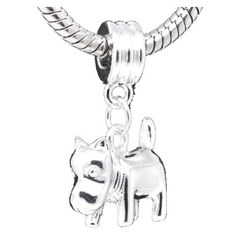 Mastiff Dog Charm for European Snake Chain Charm Bracelet