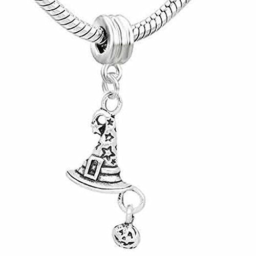 Halloween Witch Hat with Pumpkin European Bead Compatible for Most European Snake Chain Bracelet - Sexy Sparkles Fashion Jewelry - 1