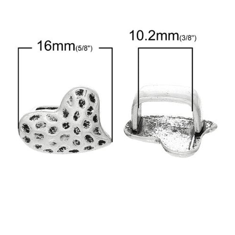 Heart Bead Compatible for Most European Snake Chain BraceletFits Watch Bands or Wristbands - Sexy Sparkles Fashion Jewelry - 2
