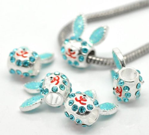 Rabbit Charm Spacer European Bead Compatible for Most European Snake Chain Bracelet - Sexy Sparkles Fashion Jewelry - 2