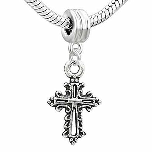 Cross Charm Dangle Charm European Bead Compatible for Most European Snake Chain Bracelet - Sexy Sparkles Fashion Jewelry