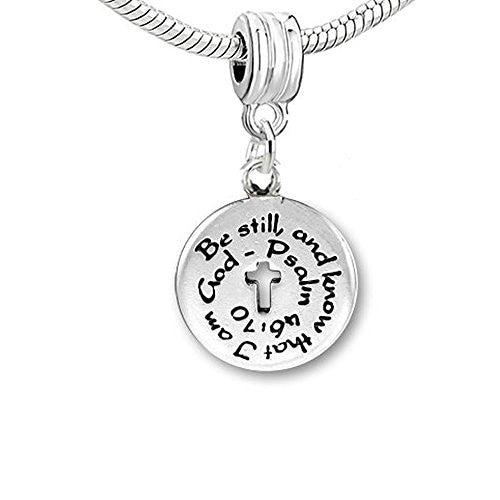 Be Still and Know That I Am God Charm For European Snake Chain Bracelet - Sexy Sparkles Fashion Jewelry