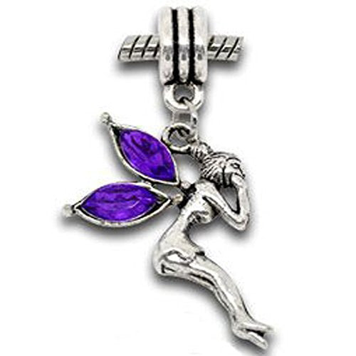 Fairy Dangles in Assorted s to Choose From For Snake Chain Bracelet (Purple)