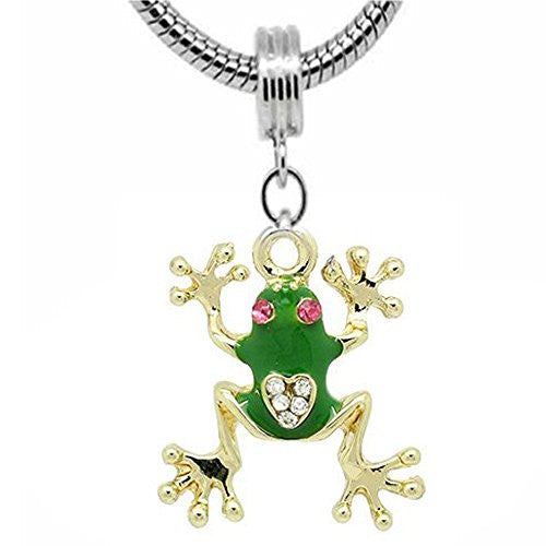 Frog Charm Dangle European Bead Compatible for Most European Snake Chain Bracelet - Sexy Sparkles Fashion Jewelry - 1